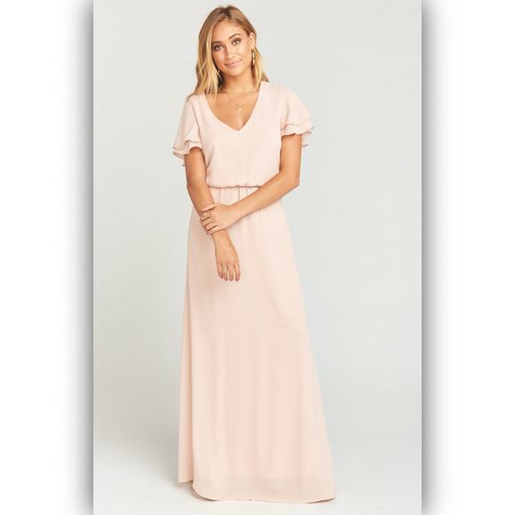 NWT SMYM Show Me Your Mumu Wedding Bridesmaid Michelle Maxi Dress Flutter Sleeve - Picture 4 of 7